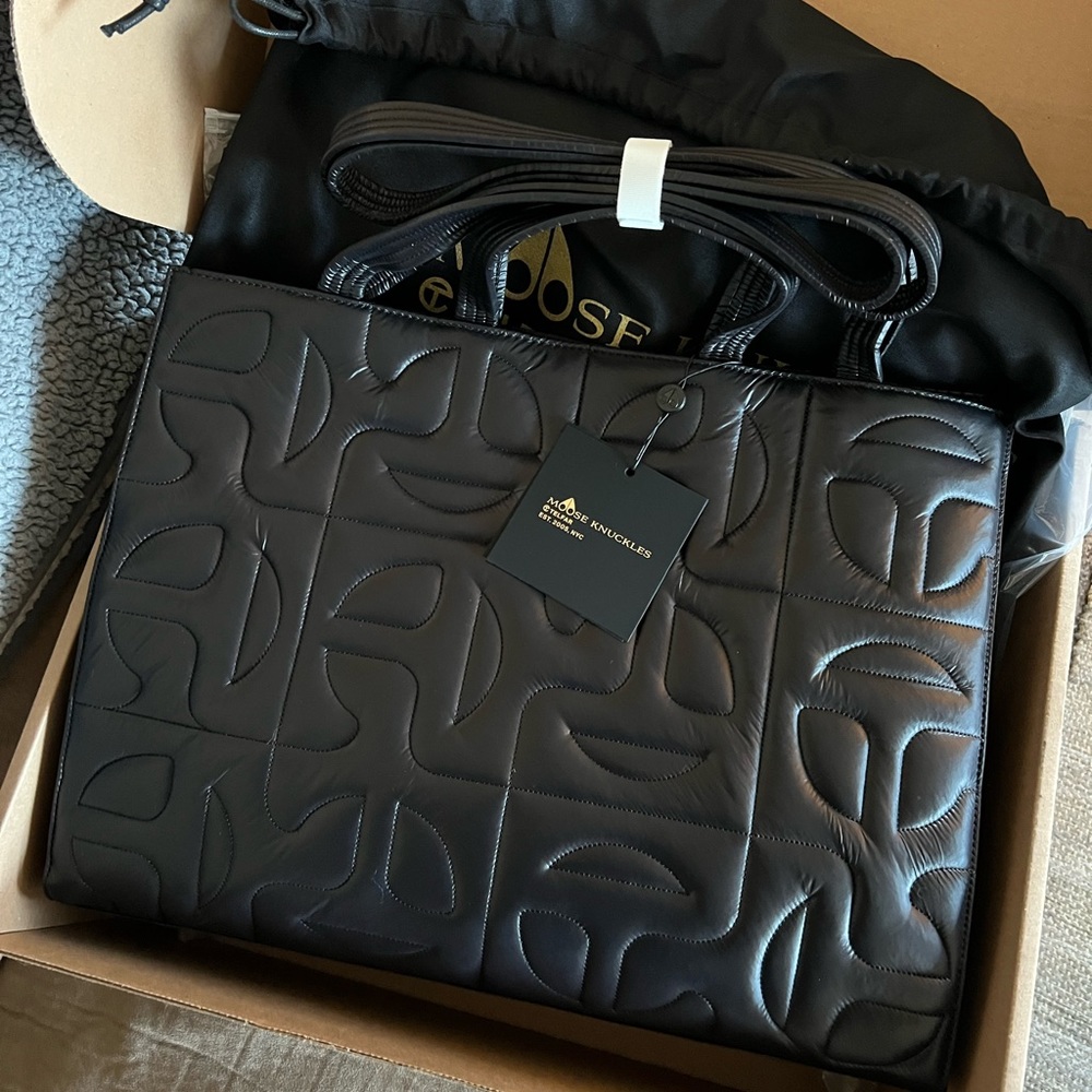 Moose Knuckles x Telfar Black Large Shopping Bag